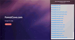 Desktop Screenshot of forestcove.com